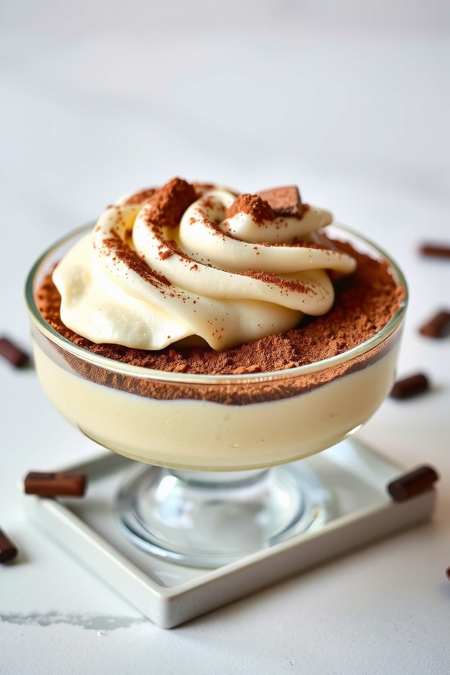 light tiramisu coffee mousse
