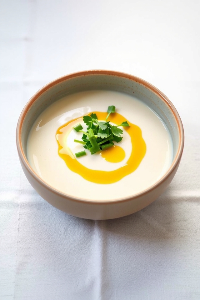 luxurious chilled leek soup