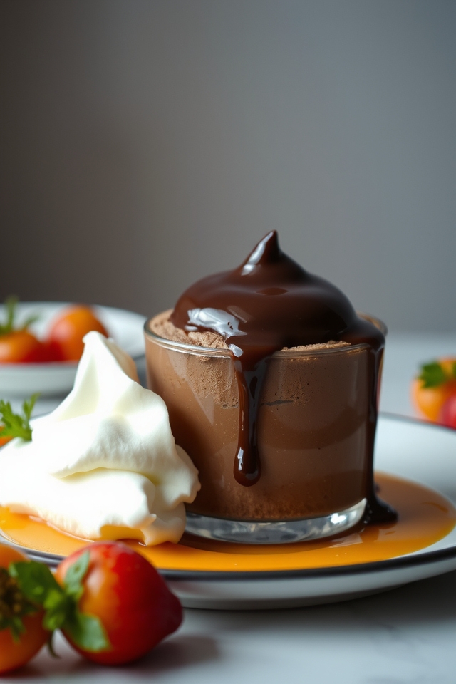 luxurious chocolate mousse dessert