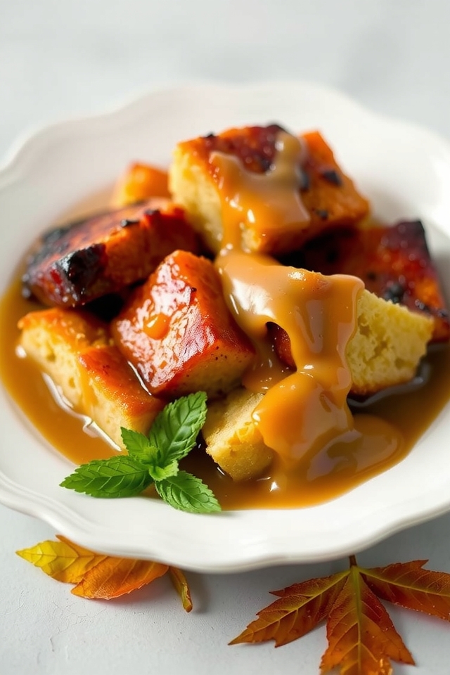 maple bourbon bread pudding