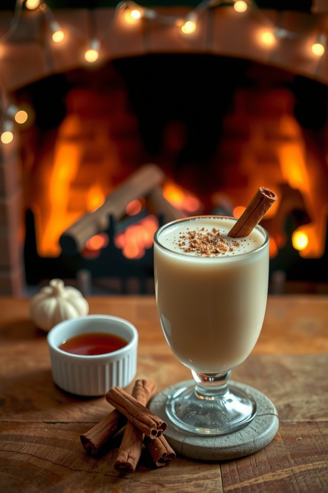 maple infused bourbon holiday eggnog