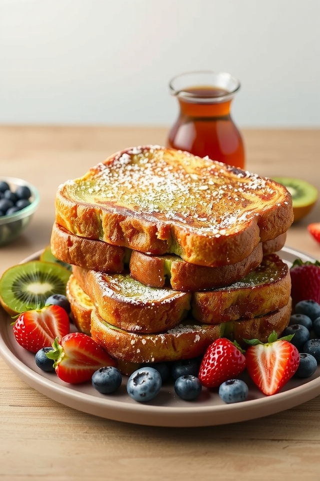 matcha infused french toast