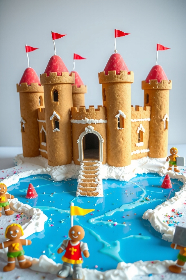 medieval gingerbread castle creation
