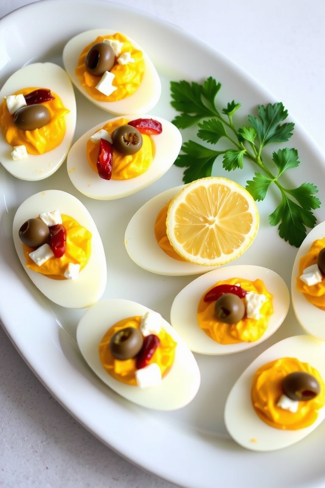 mediterranean flavor deviled eggs