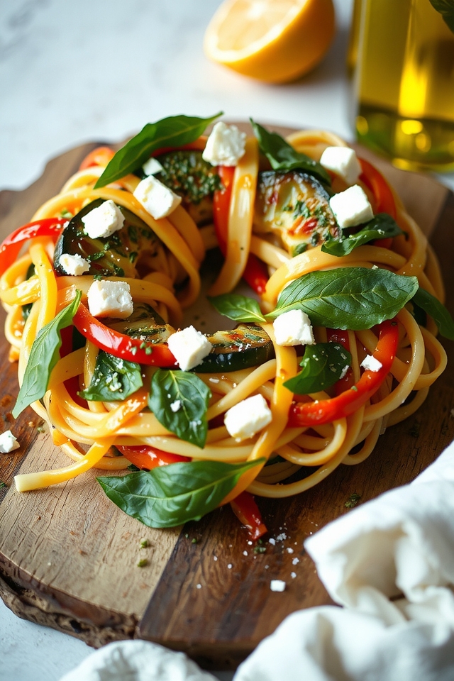 mediterranean veggie noodle delight