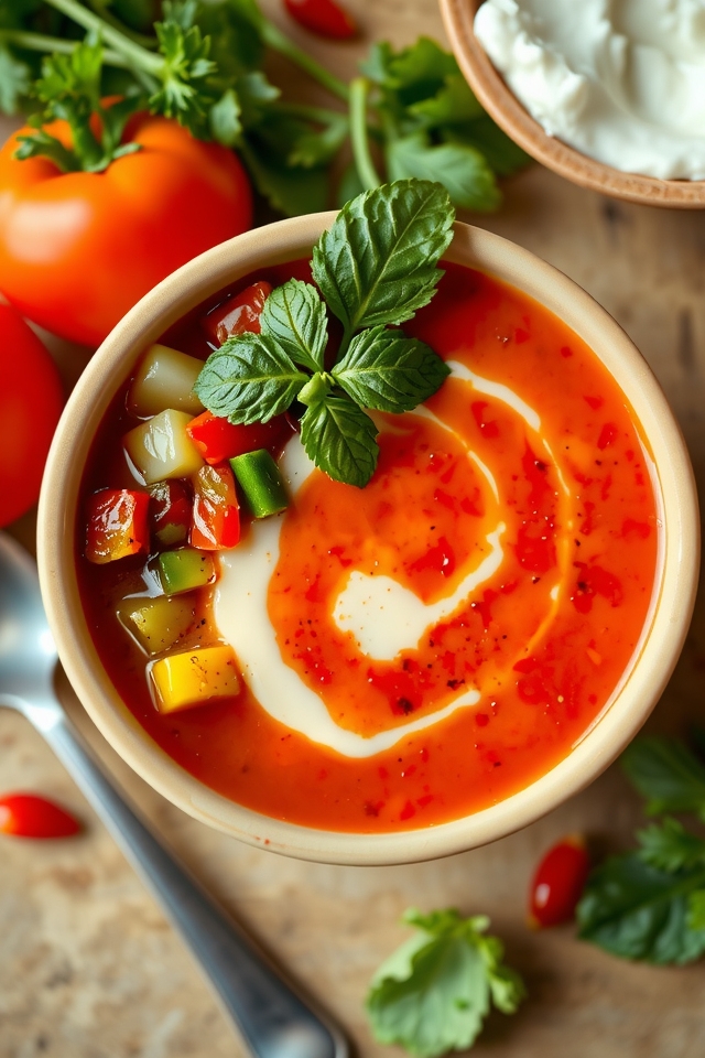 middle eastern inspired chilled soup