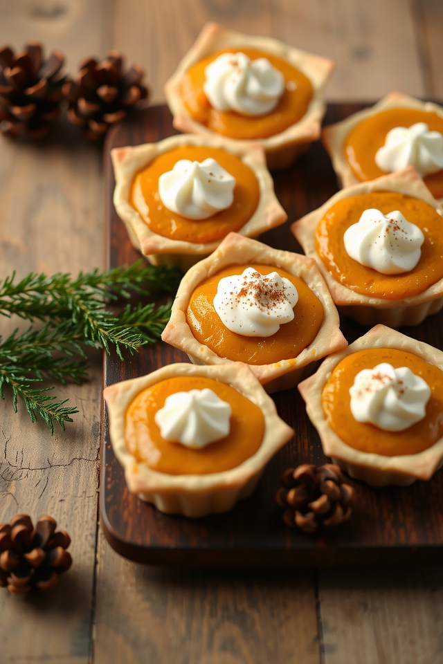 mini pumpkin pie tarts