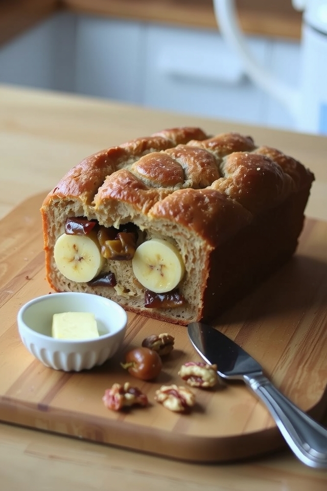 moist banana date loaf