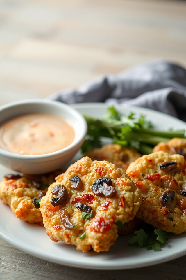 mushroom onion fritters recipe