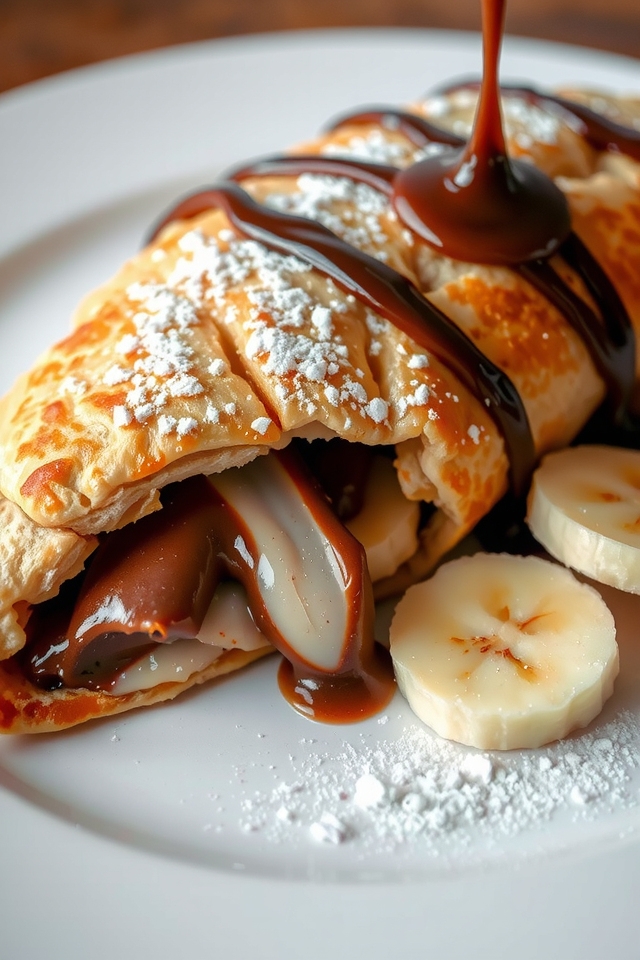 nutella banana dessert calzone