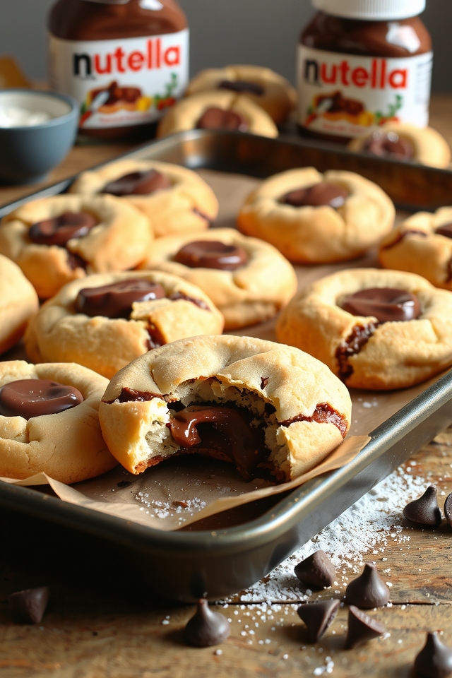 nutella filled chocolate cookies