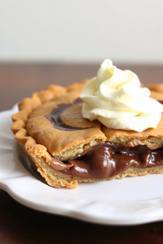 nutella filled chocolate pie