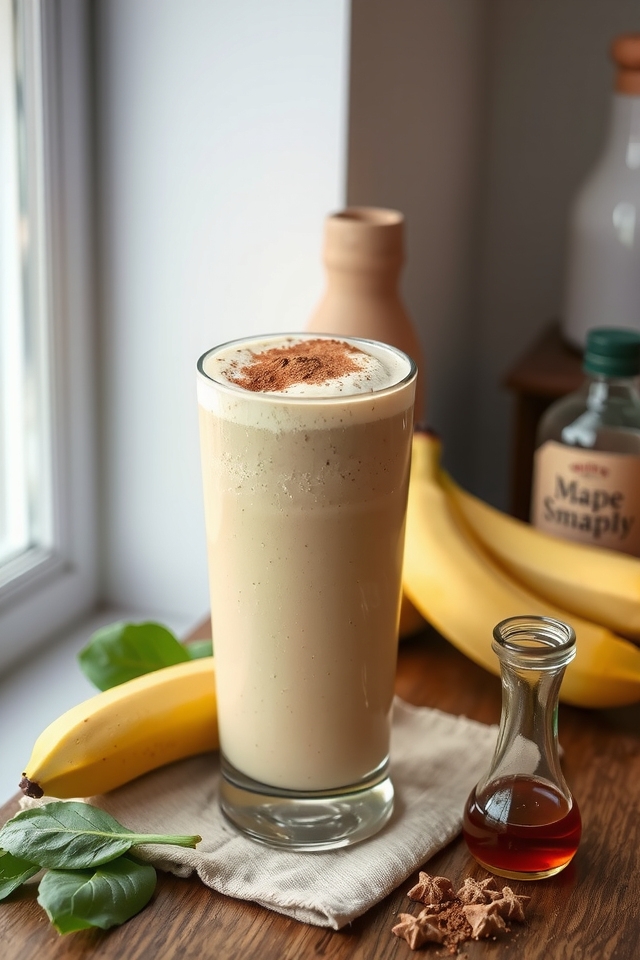 nutritious banana maple smoothie