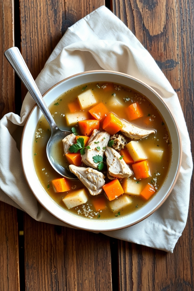 nutritious chicken quinoa soup
