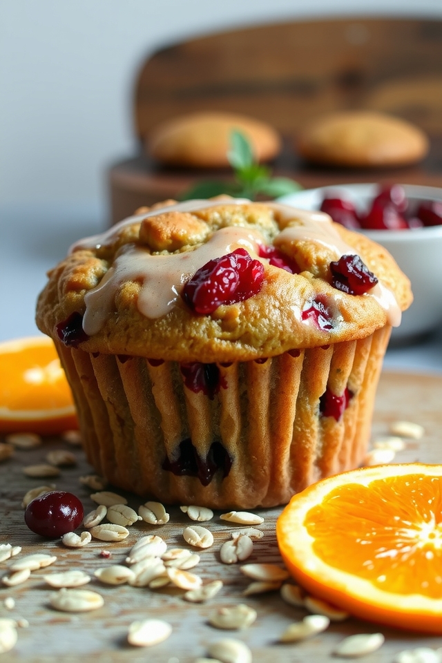 nutritious orange cranberry muffins