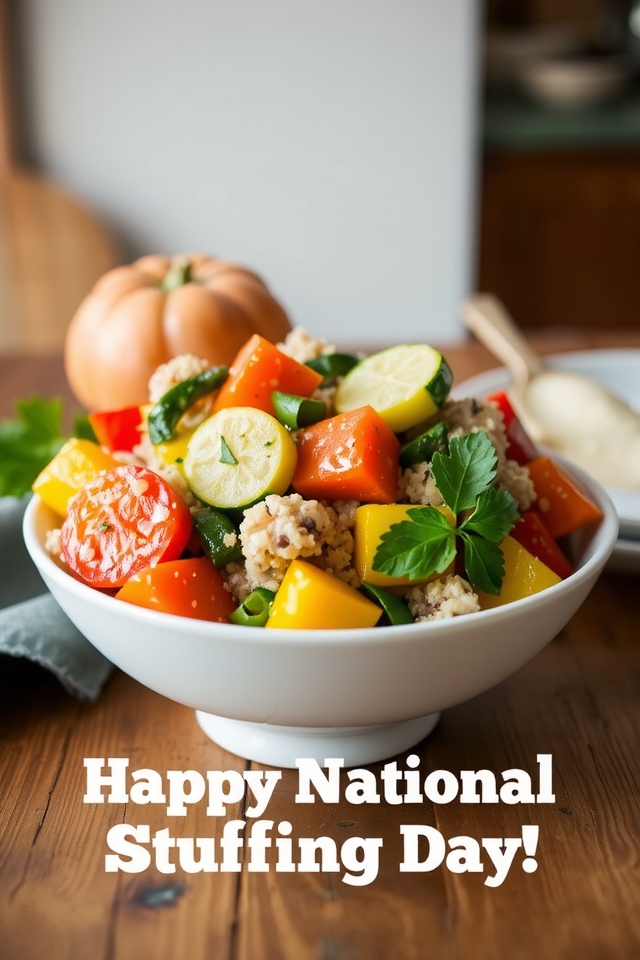 nutritious quinoa vegetable stuffing