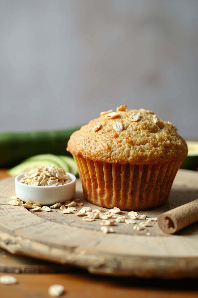 nutritious zucchini oatmeal muffins