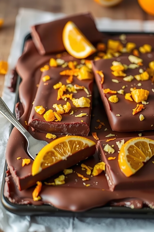 orange zest chocolate bark