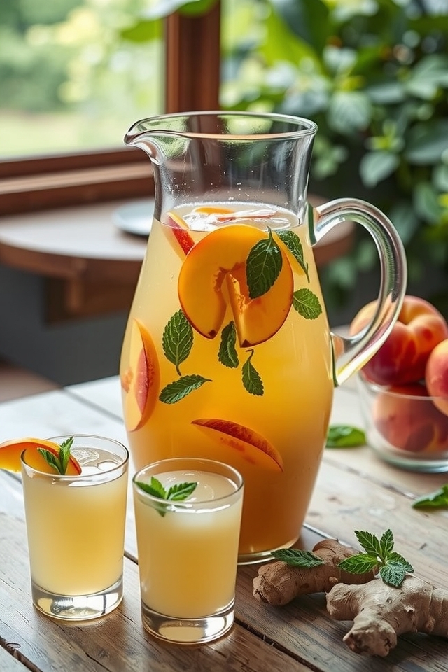 peachy spicy summer cocktail
