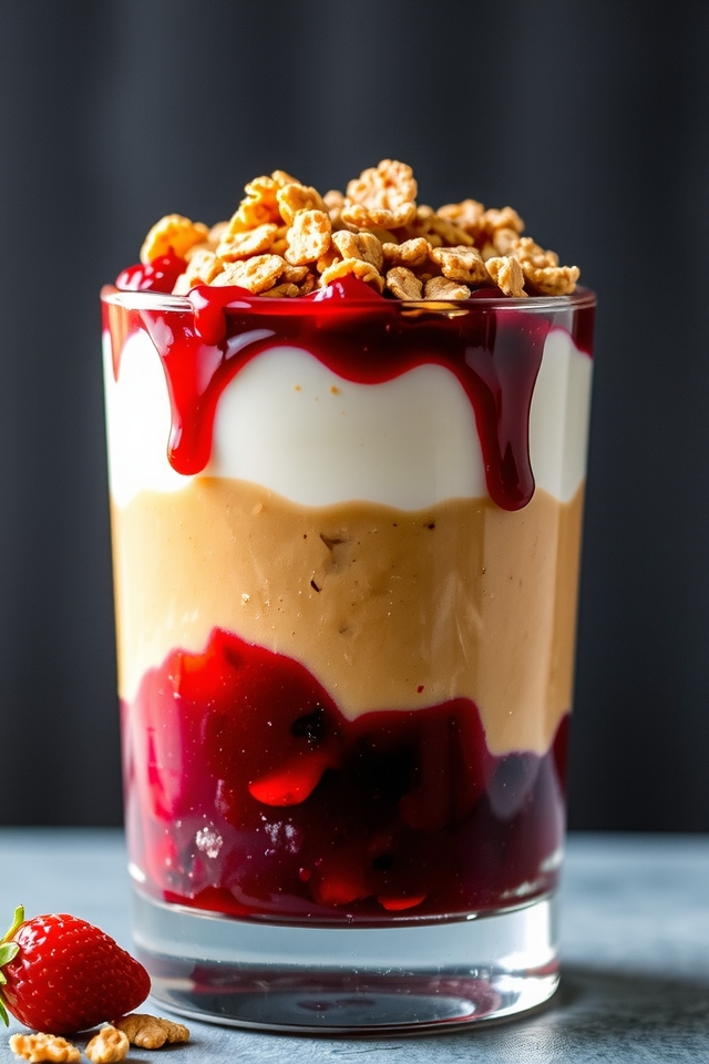 peanut butter jelly parfait