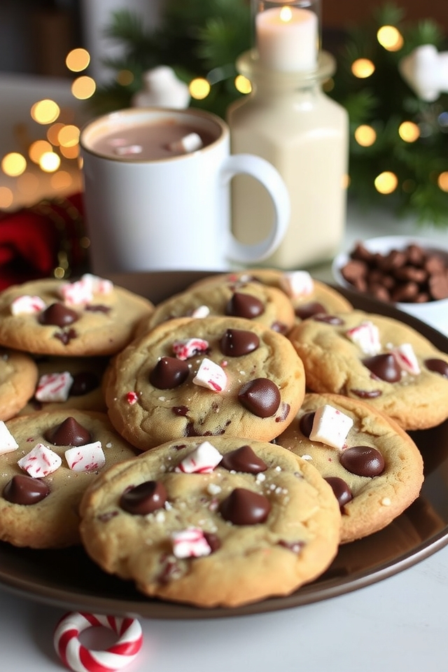 peppermint chocolate chip cookies
