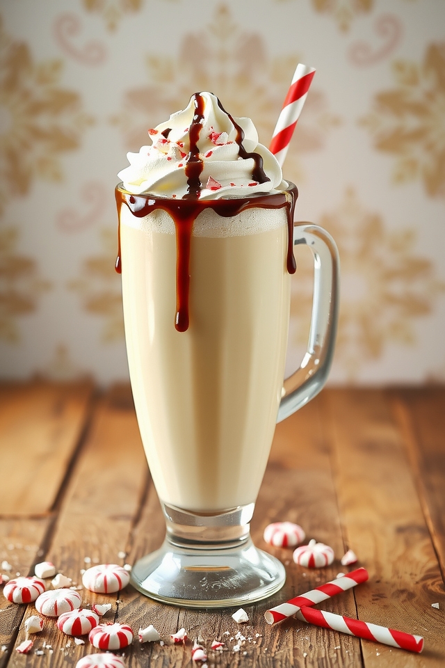 peppermint eggnog frappe delight