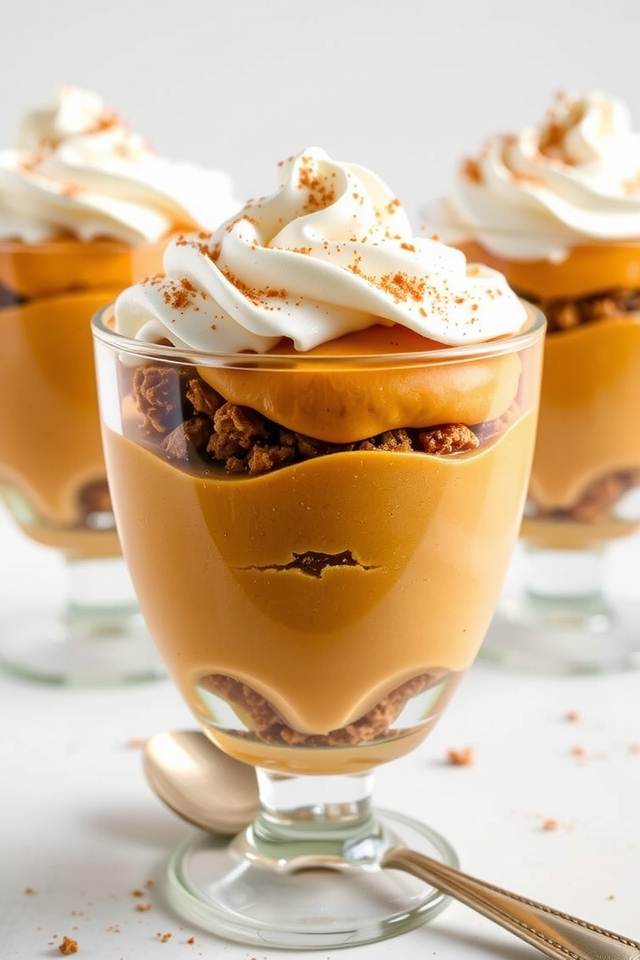 pumpkin cream gingersnap parfaits