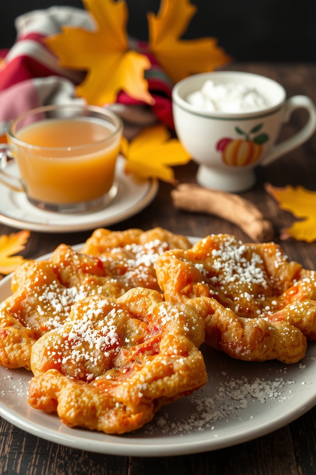pumpkin spice autumn fritters