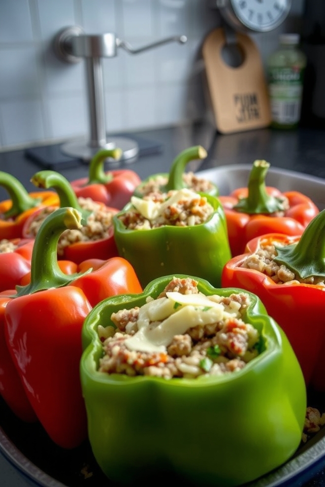 quick customizable stuffed peppers