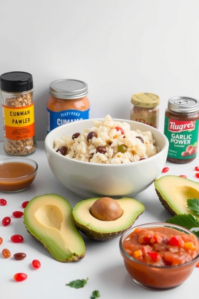 quick microwave rice meal