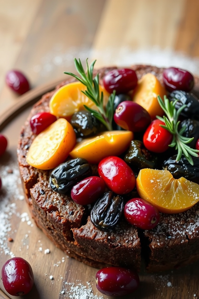 red wine infused fruitcake
