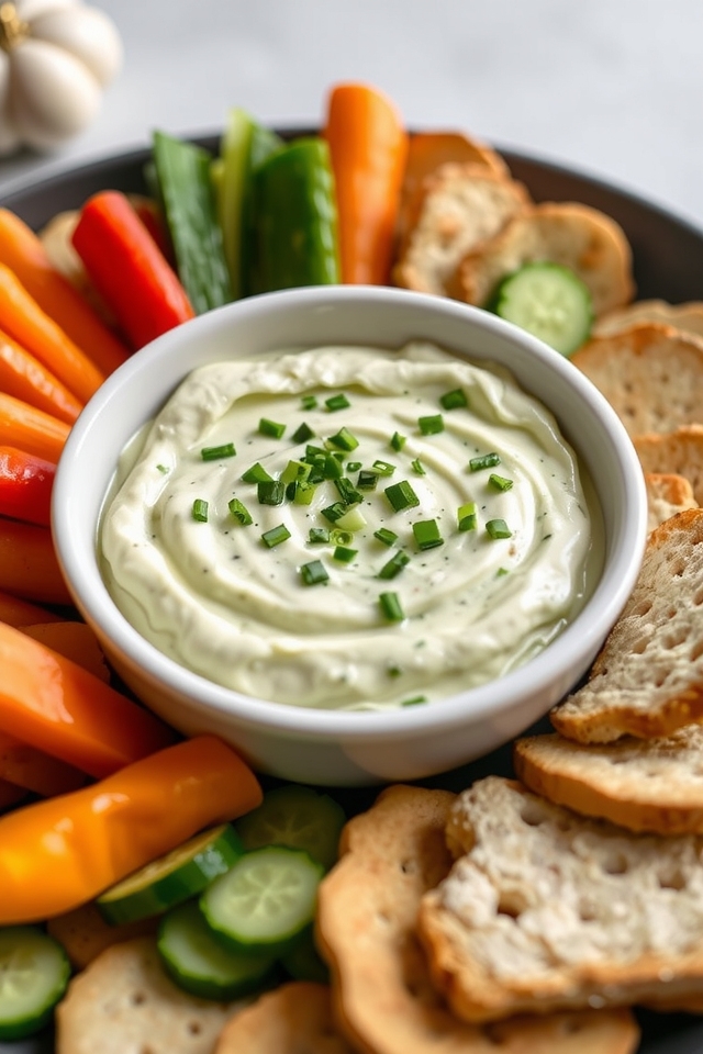 roasted garlic herb dip