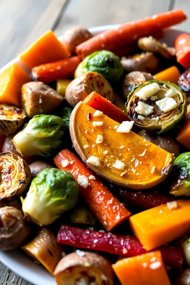 roasted garlic parmesan vegetables