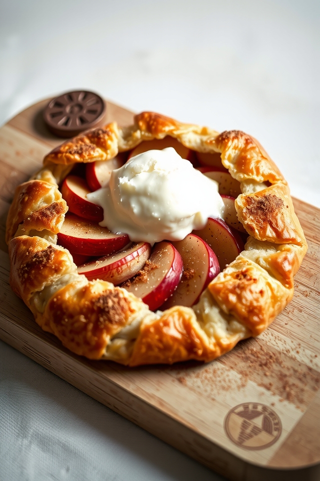 rustic red apple tart