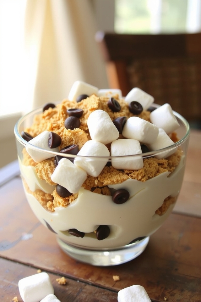 s mores inspired creamy dessert