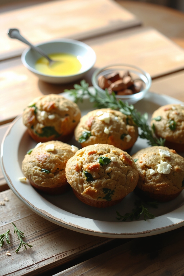 savory breakfast oatmeal muffins