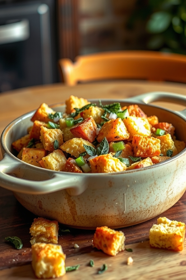 savory cornbread holiday stuffing