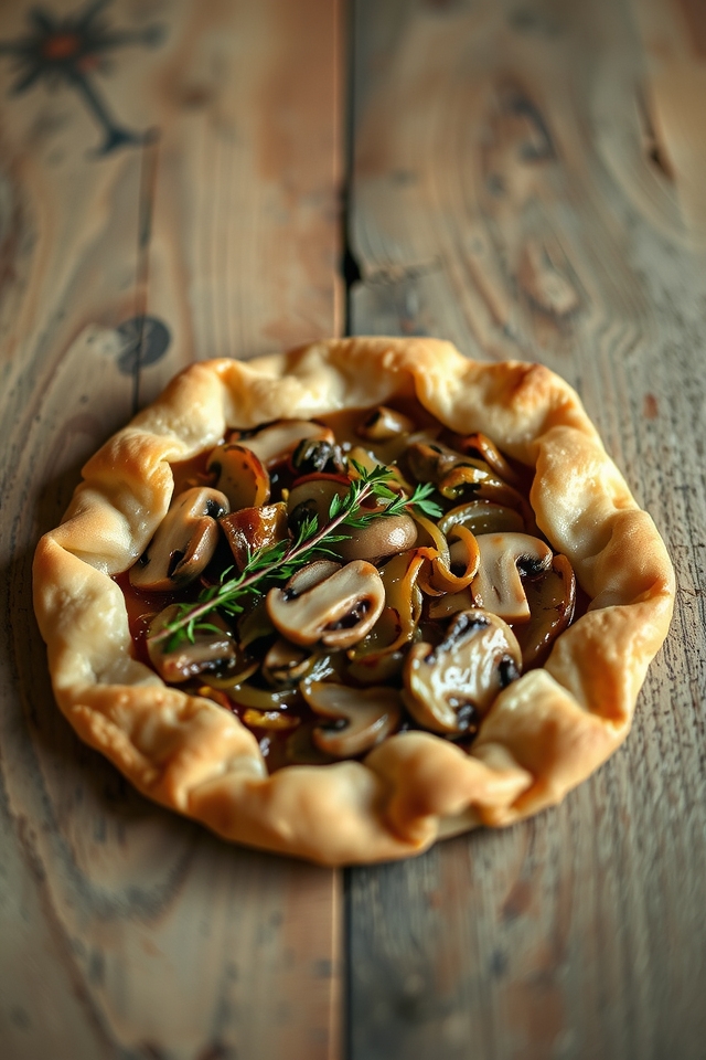 savory mushroom onion tart