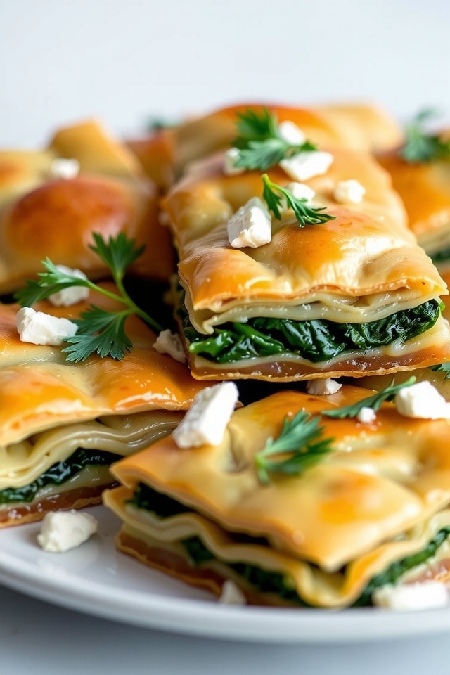 savory spinach feta baklava