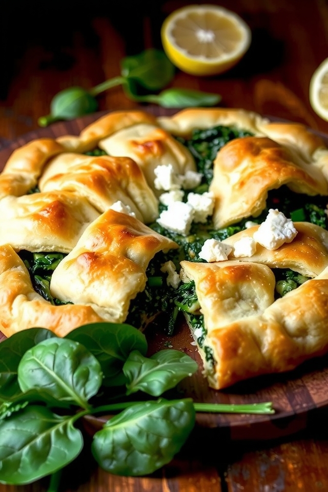 savory spinach feta pie