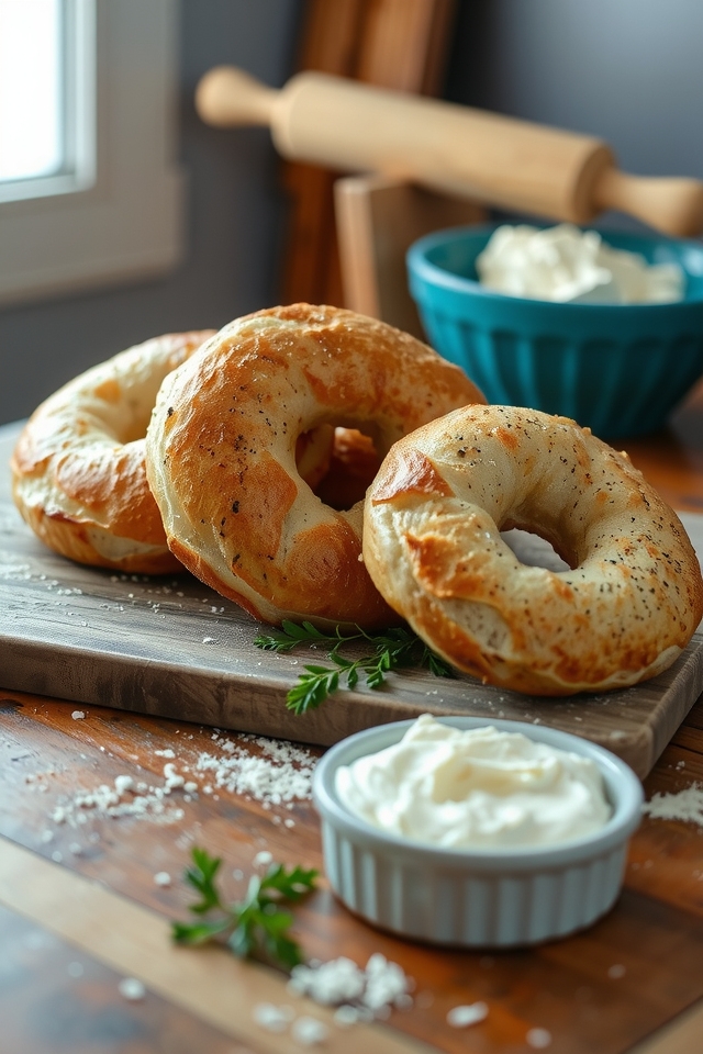 sourdough bagels chewy exterior