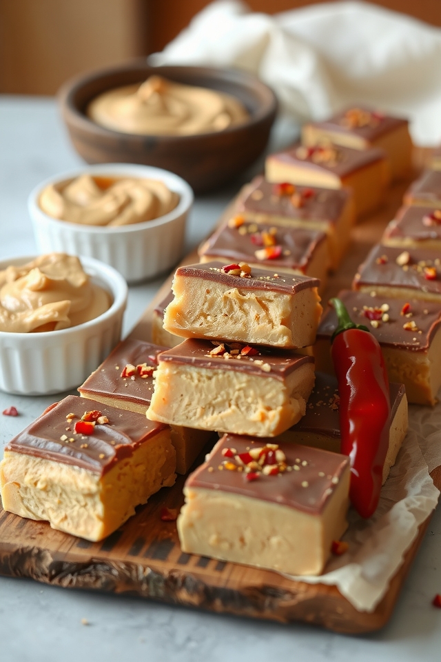 spicy chocolate peanut butter fudge