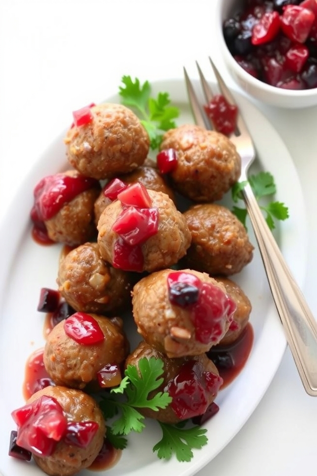 spicy cranberry relish meatballs