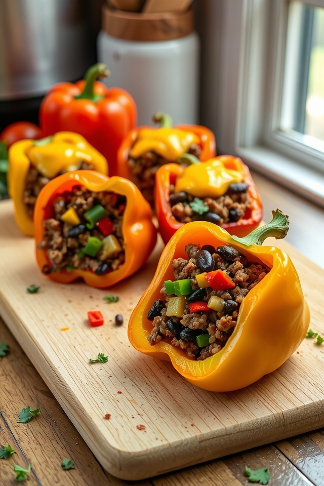 stuffed bell pepper dinner