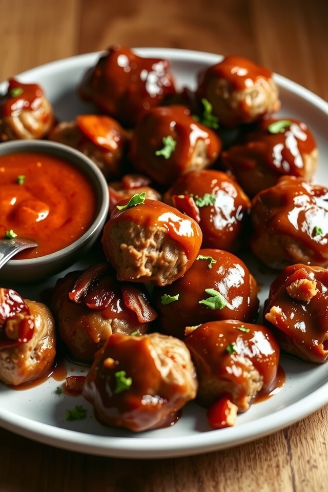 sweet and spicy meatballs