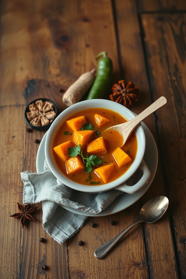 sweet potato pepper pot soup