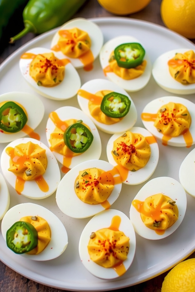 sweet spicy deviled eggs
