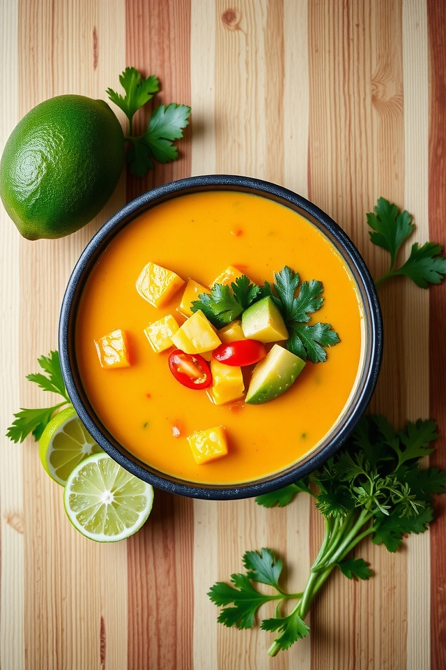 tropical chilled mango soup