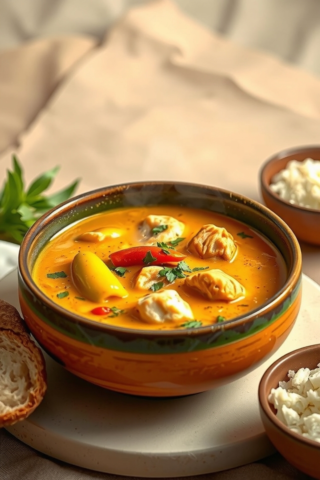 tropical coconut curry soup