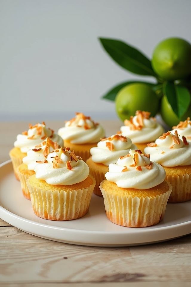 tropical coconut lime cupcakes